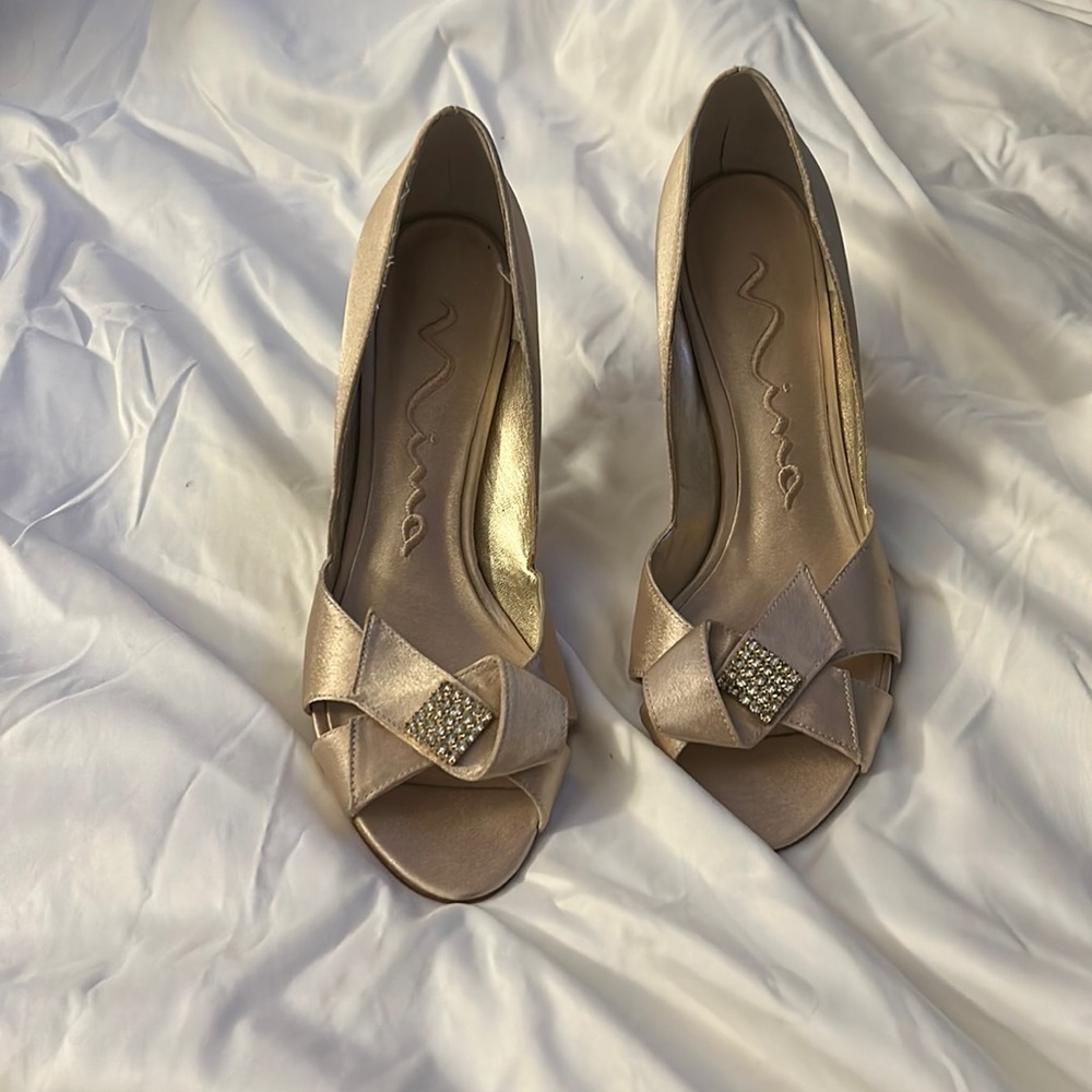 Nina gold heels